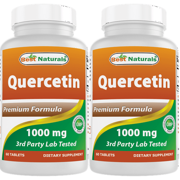 2 Pack Best Naturals Quercetin 1000 mg 60 Tablets | Immune Health