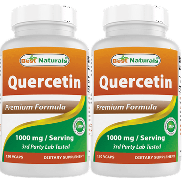 2 Pack Best Naturals Quercetin 1000 mg/Serving 120 Vegetarian Capsules | Immune Health
