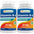 thumbnail image 1 of 2 Pack Best Naturals Vitamin B-6 25 mg 250 Tablets, 1 of 7
