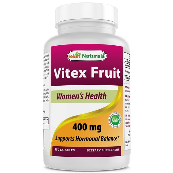 2 Pack Best Naturals Vitex Fruit 400 mg 250 Capsules
