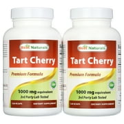 2 Pack Best naturals Tart Cherry 1000 mg 120 vegetarian Capsules