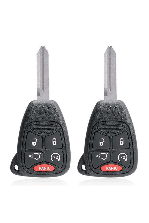 2 Pack BestKey Keyless 5 Button Remote For Dodge Chrysler M3N5WY72XX OHT692427AA OHT692713AA