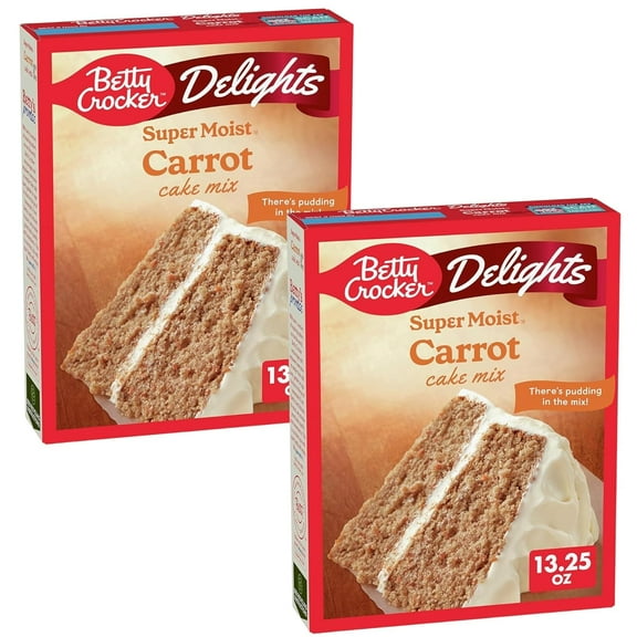 ( 2 Pack ) Betty Crocker Cake Mix, Carrot, Delights 13.25 Oz