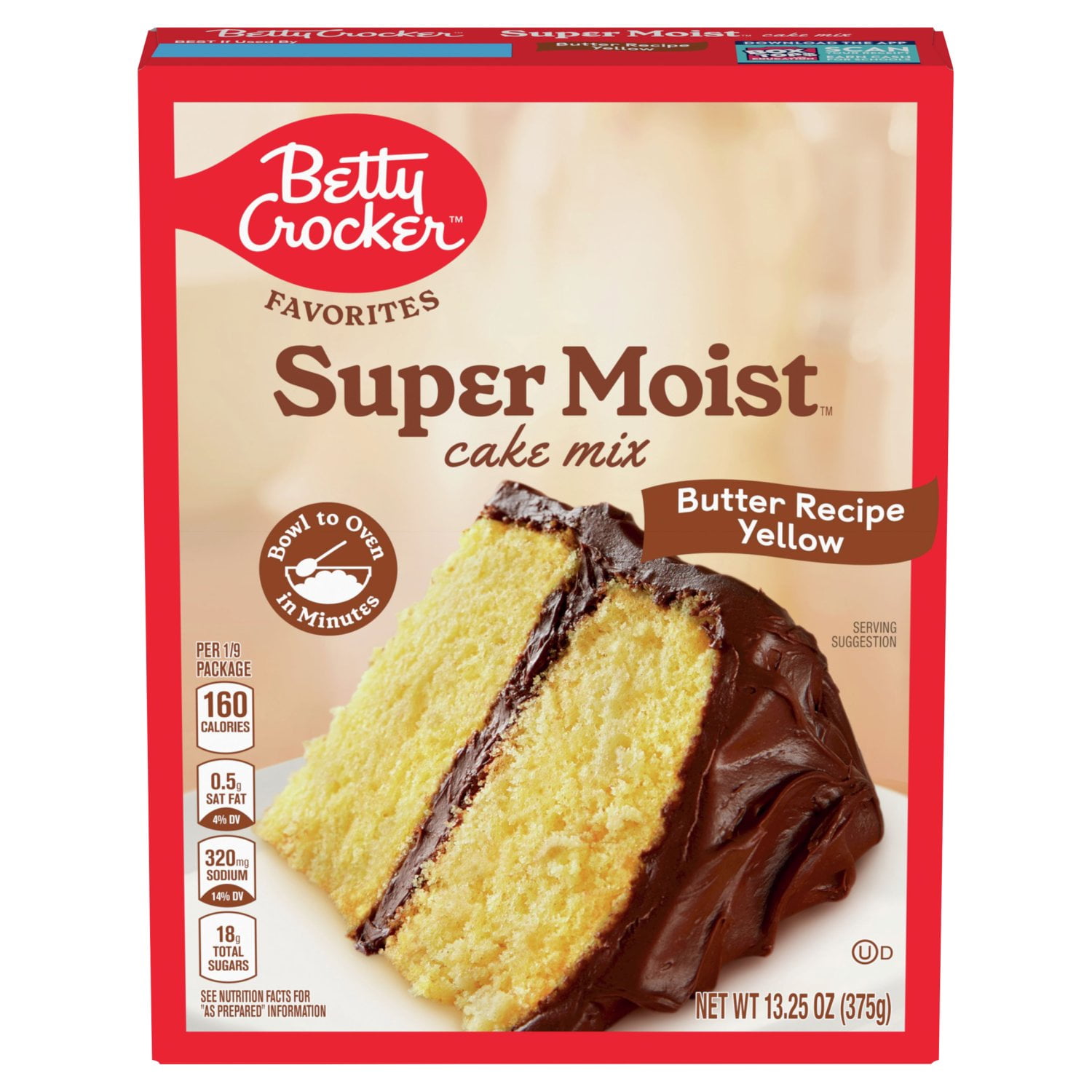 2 Pack - Betty Crocker Favorite Super Moist Cake Mix Butter Recipe Yellow 13.25 oz Package May Vary