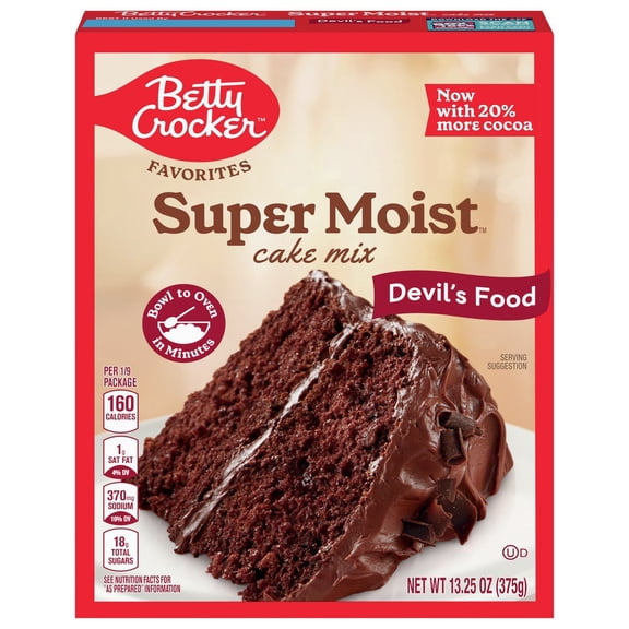 Betty Crocker Super Moist Devil's Food Cake Mix - 13.25 oz (Pack of 2)