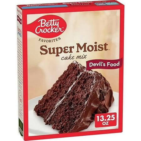 Betty Crocker Favorites Super Moist Devil's Food Cake Mix, Holiday Baking, 13.25 oz (Pack of 2)