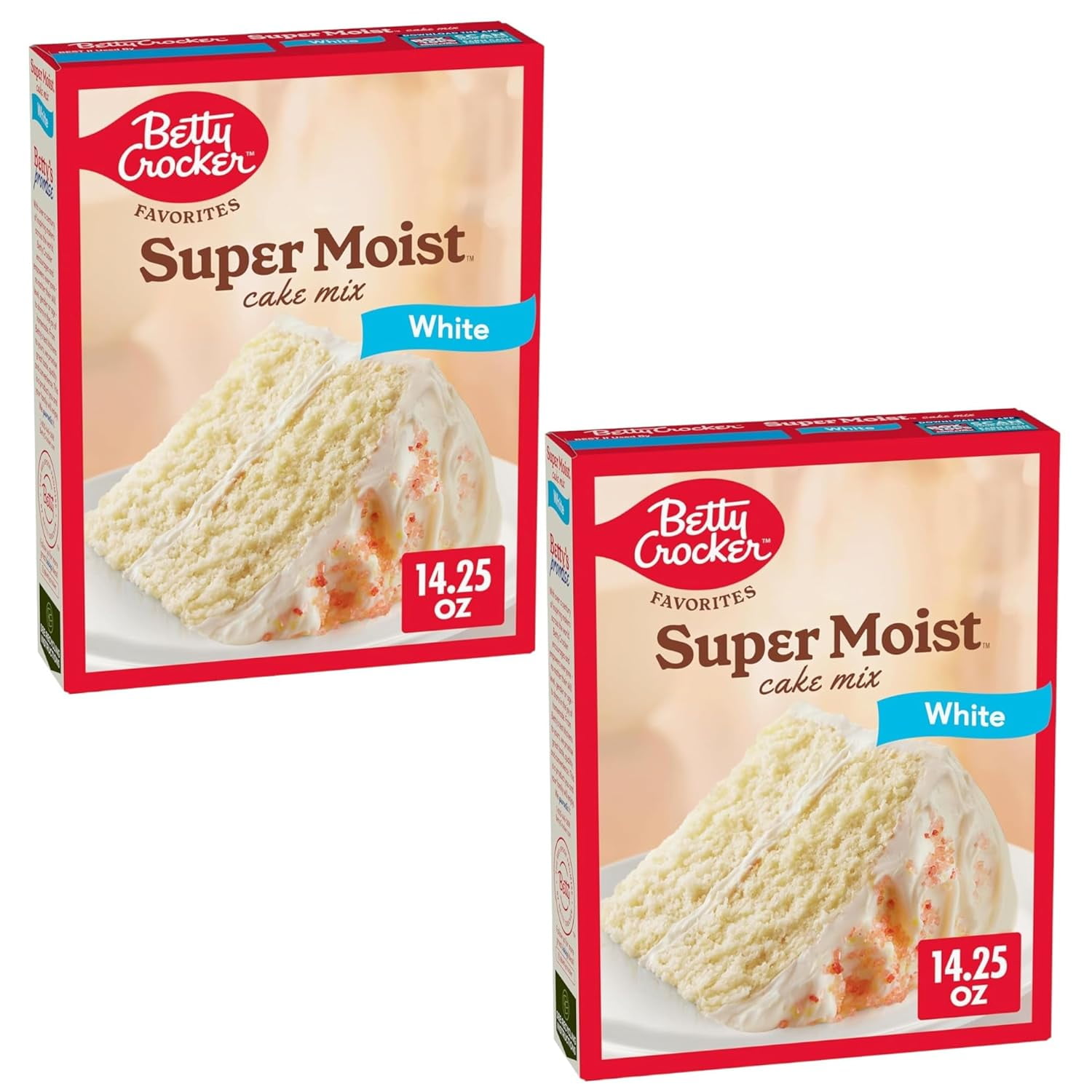 ( 2 Pack ) Betty Crocker Favorites Super Moist White Cake Mix, 14.25 oz