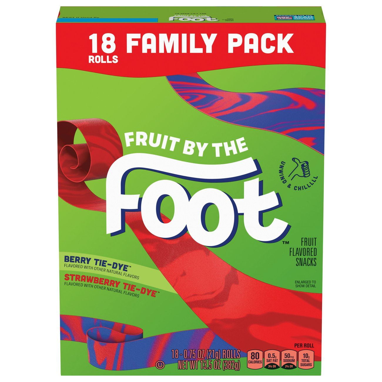 Betty Crocker Fruit By The Foot Berry Fruit Snacks Variety Family Pack - 18 ct- Pack of 2