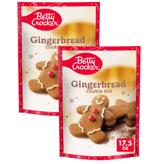 2 Pack Betty Crocker Limited Edition Gingerbread Cookie Mix, 17.5 oz ea bag