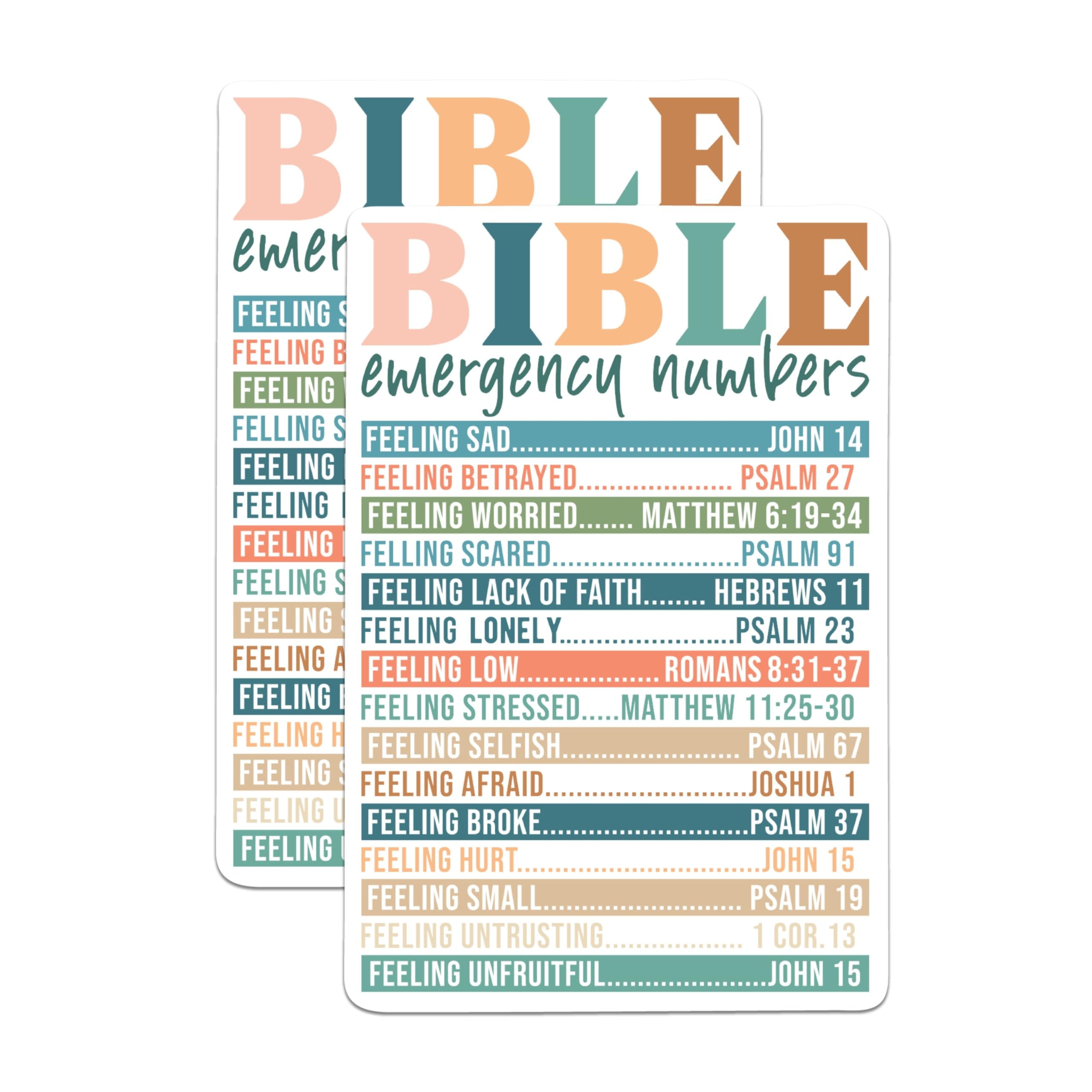 Emergency Scripture Magnets (2 Pack) Bible Emergency Numbers Magnets - Powerful and Empowering ...