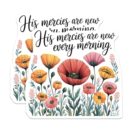 (2 Pack) Bible Verse Magnets - Inspirational Quote Magnet - Floral Magnet - 5" On Longest Side - for Cars, Fridges, Toolboxes - Made in USA - MAG6962