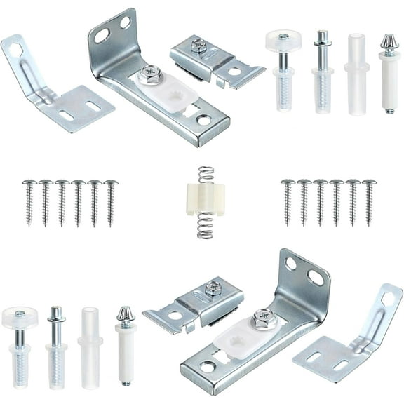 2 Pack Bifold Door Hardware Repair Kit Bifold Sliding Closet Door Hardware, Universal Folding Door Hardware Repair Kit Bifold Barn Door Repair Replacement Parts Sliding Door Repair Accessories