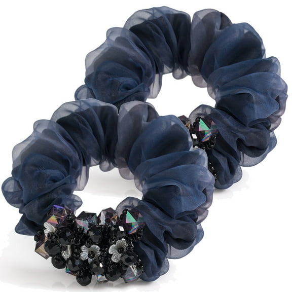 2 Pack Big Scrunchies for Women  Large Scrunchie Lace Oversized Silk Thick Elastic Hair Ties Jumbo Hair Scrunchies