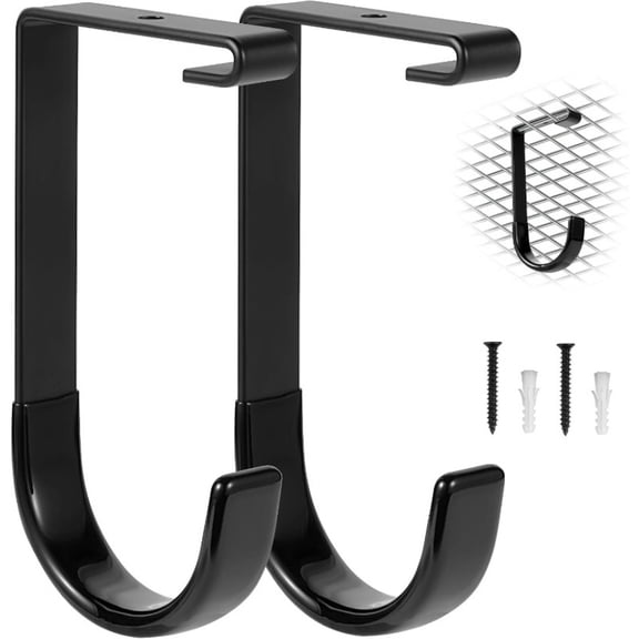 2 Pack Bike Hooks for Garage Ceiling Mount Rack- Anti-Slip Coating,Heavy Duty 4X8 Overhead Garage Storage Rack for Ceiling Hanging Bicycle Shelves, Add on Storage Flat Hooks Accessory and Wall Hanger