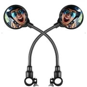 2 Pack Bike Mirror,Adjustable Rotatable Rear View Glass Convex Mirror Bicycle Mirrors,Handlebar Rear View Mirrors for Mountain Road Bike Bicycle Electric Motorcycle