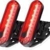 2-Pack USB Rechargeable Bicycle Rear Light, Cycling Safety