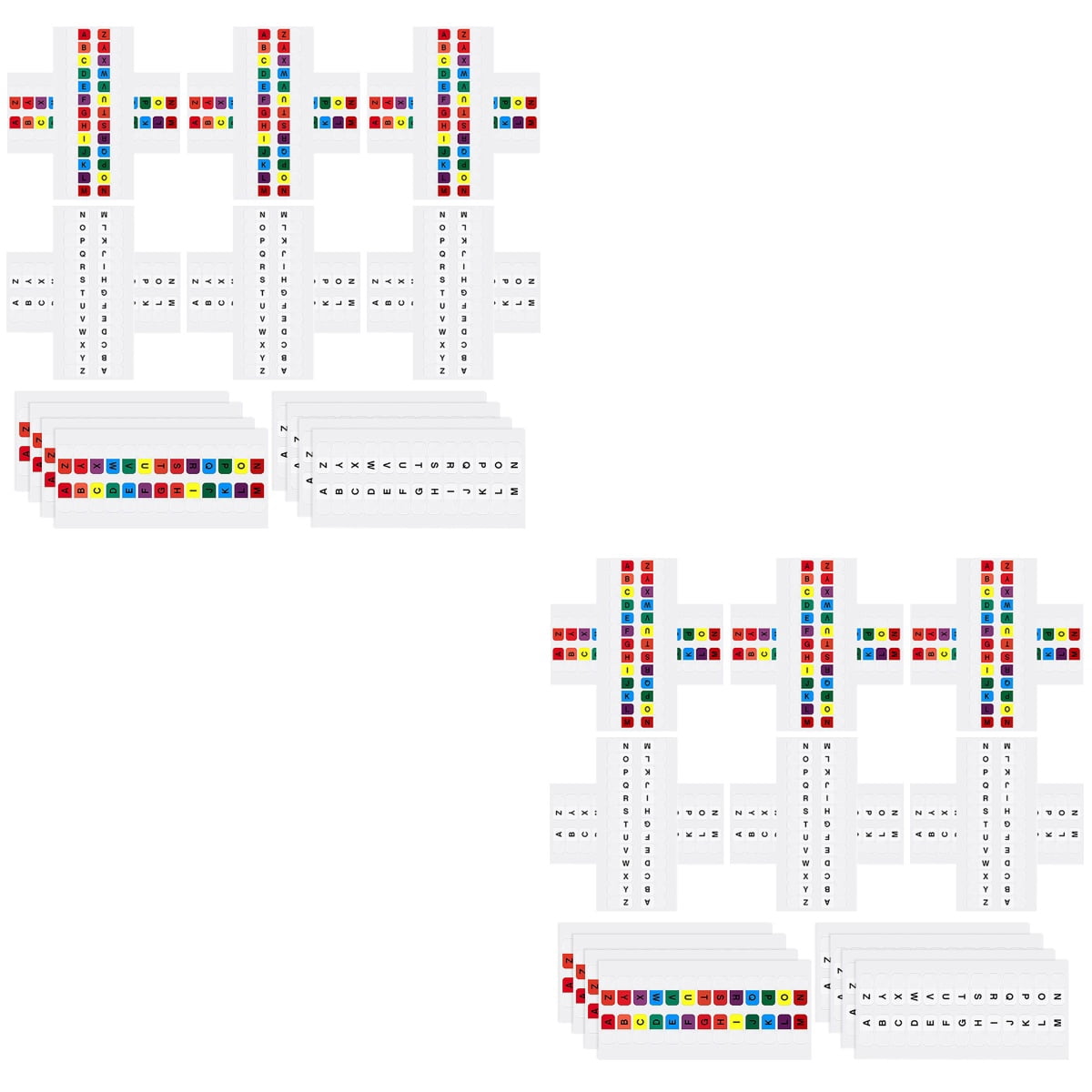 Sticker Beam Divider 2 Pack Binder Dividers with Tabs Alphabetical Index Sticker Student ...