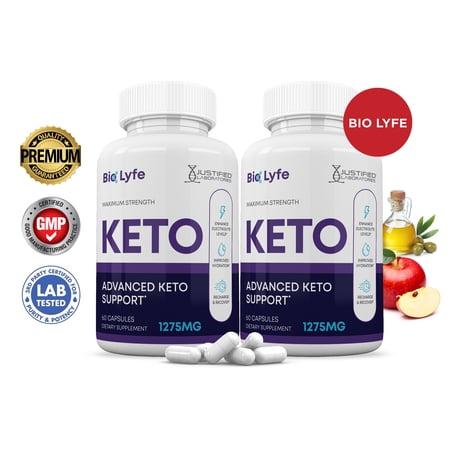 (2 Pack) Bio Lyfe ACV Pills 1275 MG Stronger Than Gummies Advanced Keto Support 120 Capsules