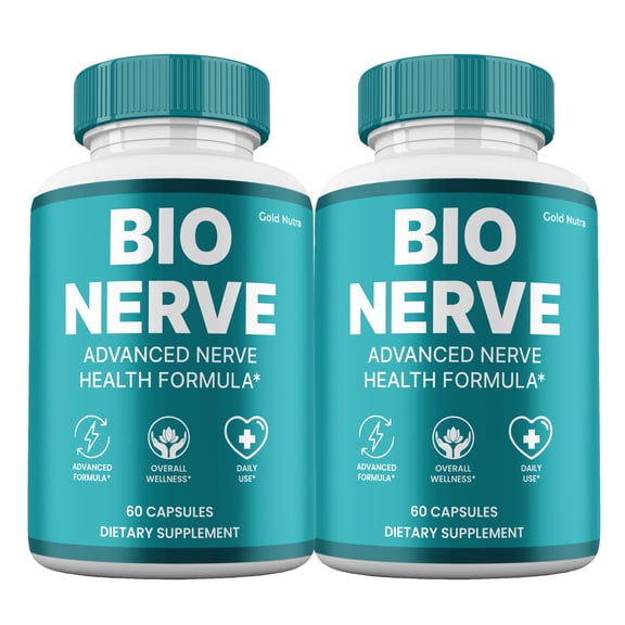 (2 Pack) BioNerve Capsules, Bio Nerve Supplement for Nerve Health, Advanced Maximum Strength Pills Cognitive and Brain 