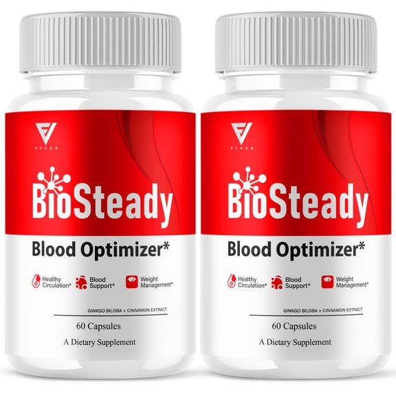 (2 Pack) BioSteady Blood Optimizer, Bio Steady Advanced Formula (120 Capsules)
