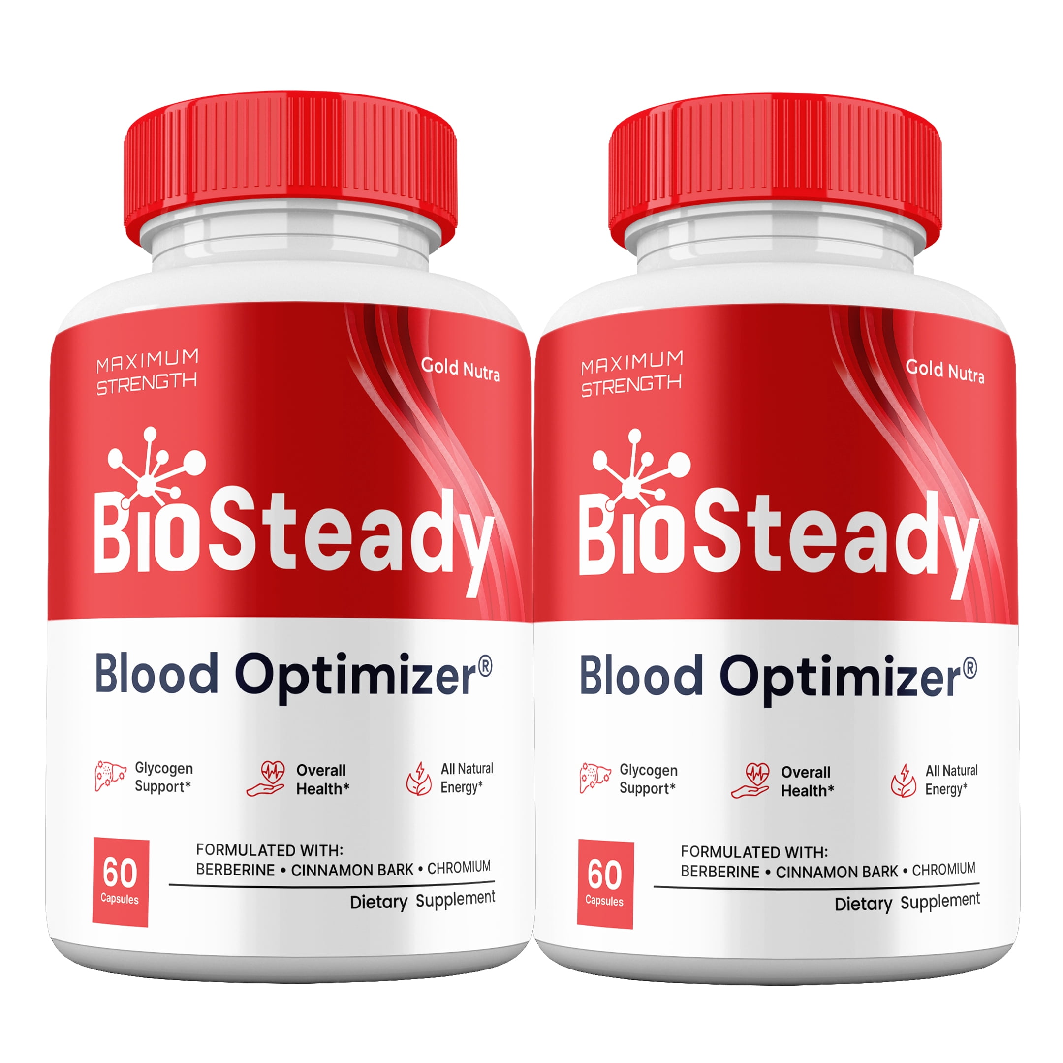 (2 Pack) BioSteady Supplement Capsules, All Natural Glycogen Supplement, BioSteady Pills Maximum Strength