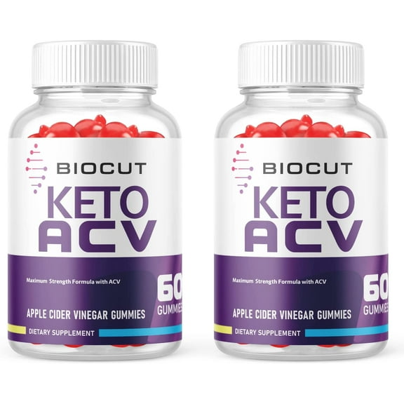 (2 Pack) Biocut Keto ACV Gummies - Supplement for Weight Loss - Energy & Focus Boosting Dietary Supplements for Weight Management & Metabolism - Fat Burn - 120 Gummies