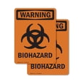 thumbnail image 1 of (2 Pack) Biohazard With Symbol OSHA Warning Sign 7 Inch X 10 Inch Indoor / Outdoor Rust-Free Aluminum Metal Signs for Workplace, Workshop, and Construction Site, Made in the USA, 1 of 8