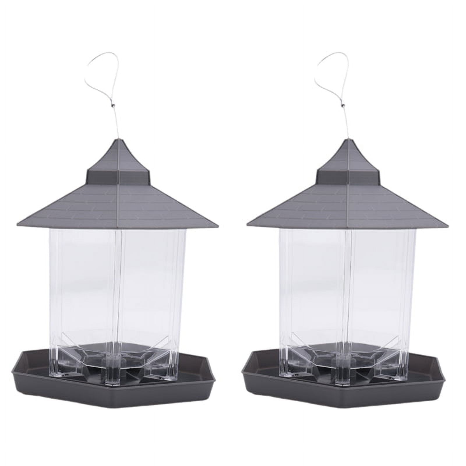 2 Pack Bird Feeders for Outdoor Hanging, Retro Pagoda Design Fun Installation Bird Feeder, Attracting Wild Birds