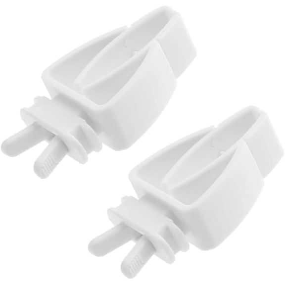 2 Pack Bird Food Clip Holder  White Plastic Parrot Cage Accessory, Cuttlefish Bone Fruit Vegetable Feeder, Secure Pet Bird Feeding Clip  Z