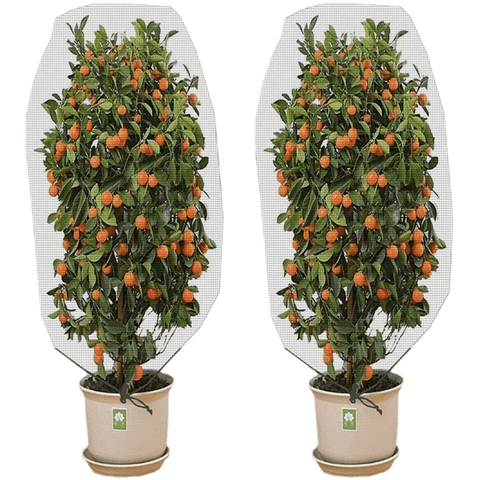 KEYAHAPPY 2 Pcs Bird Netting, 3.3ft x 4.9ft Fruit Tree Netting for Garden, Garden Netting with Drawstring for Protect Plant Fruit Flower from Insect Bird