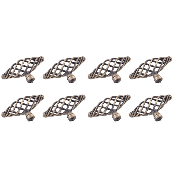 Set of 2 Cabinet Handles Single Bird Cage Solid Base Knobs