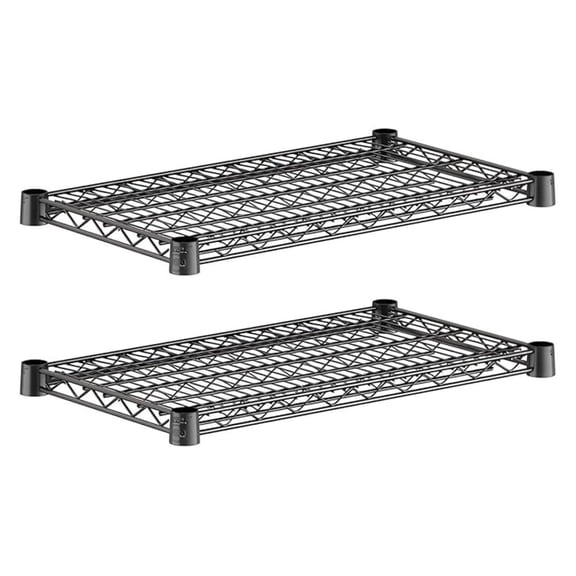 2-Pack Black 14" x 24" Additional Wire Shelf for Shelving Units, Replacement Shelves for Wire Rack