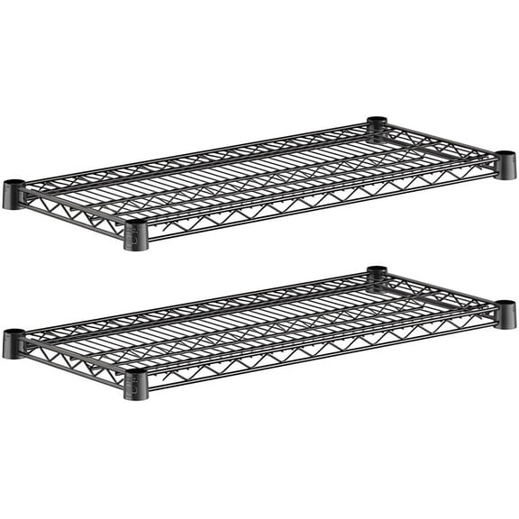 2-Pack Black 14" x 30" Additional Wire Shelf for Shelving Units, Replacement Shelves for Wire Rack