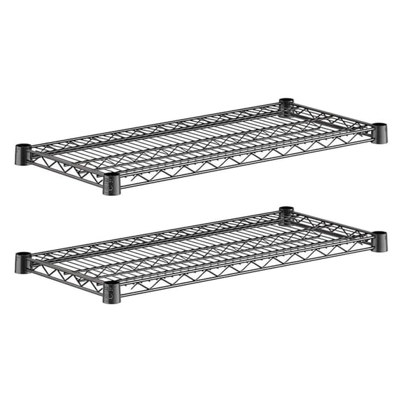 2-Pack Black 14" x 30" Additional Wire Shelf for Shelving Units, Replacement Shelves for Wire Rack