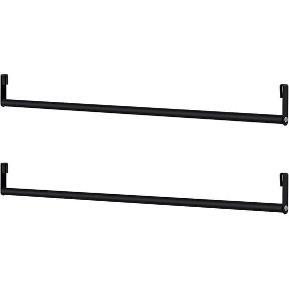 2 Pack Black 48 Inch Wire Garment Hanger Bar for Closet or Retail Store