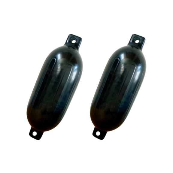 2 Pack Black Boat Fender for Docking Inflatable Vinyl Boat Fender All Weather Conditions, Universal Fit Boat Accessories