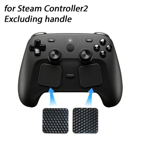 2 Pack Black Carbon Fiber Texture Touchpad Stickers for Game Controllers, Custom Fit Protective Cover