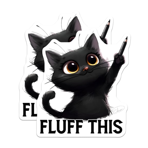 (2 Pack) Black Cat Magnets - Funny Kitty - Sarcastic Feline Refrigerator Decor - 5" On Longest Side - Premium Magnet - for Cars, Refrigerators, Toolboxes, Lockers - Made in USA - MAG14959
