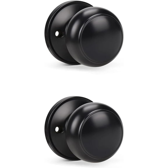 2 Pack Black Closet Door Knobs Dummy Door Knob Individual Dummy Door Knob Black