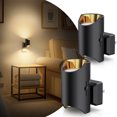 thumbnail image 1 of 2 Pack Black & Copper Cylinder Night Light with Sliding Dimmer, 1 of 6