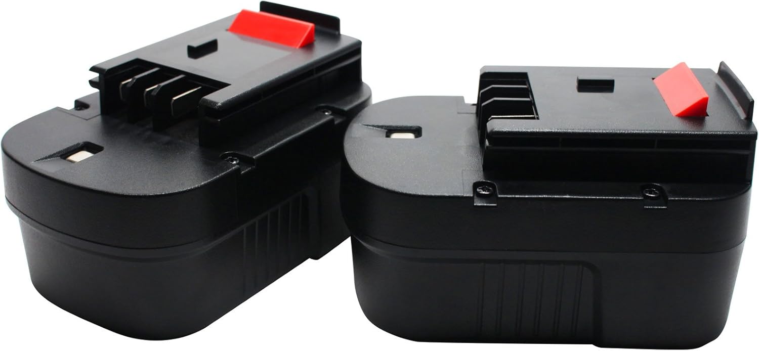 2-Pack UpStart 12v NiCd Battery Replacement For Black & Decker - 1300mAh, Compatible With HPB12, SX5000, SX3000, FSB12 Tools