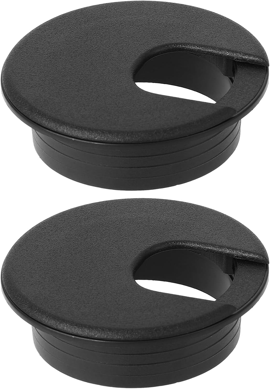 2 Pack Black Desk Gromments 2 Inch Desk Cable Cord Hole Cover Desk Wire