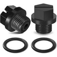 (2Pack, Black Drain Plugs with ORing Compatible with Hayward Pumps