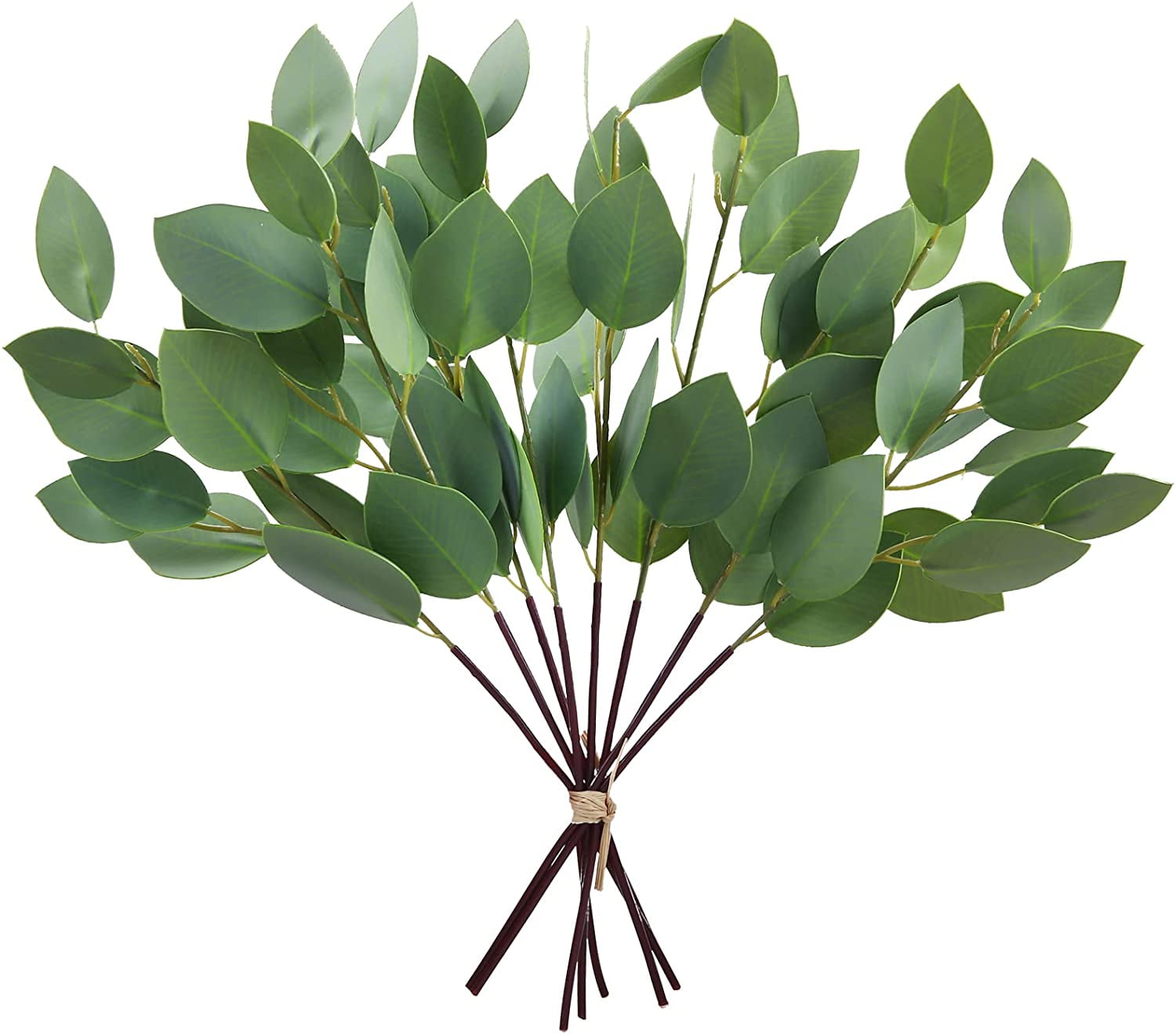 2 Pack Black Eucalyptus Stems with 20 Branches 18.5'' Artificial Flower