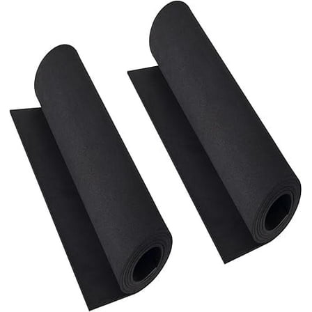 2-Pack Black Eva Foam Cosplay Sheets roll, Premium eva Craft Foam 2mm Thick, 13.5" x 49", High Density 86kg/m3 for Cosplay Costume, Crafts, DIY Projects