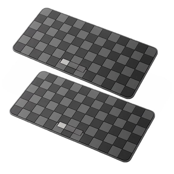 2 Pack Black Grey Anti-Slip Mats for Car Interior Durable and Effective