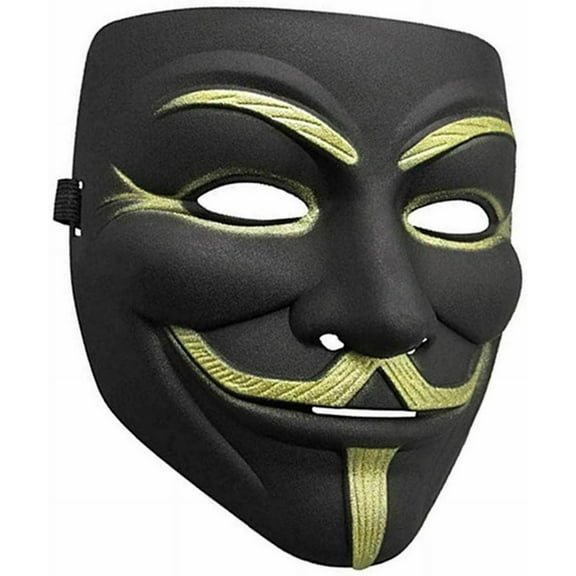 2 Pack Black Hacker Masks for Halloween Outfits, Carnival Parties and Stage Plays