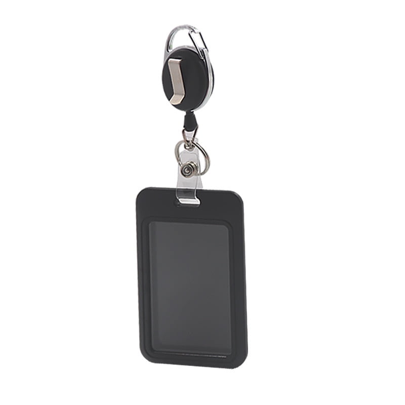 2 Pack Black ID Badge Holder, ID Badges with 31.5