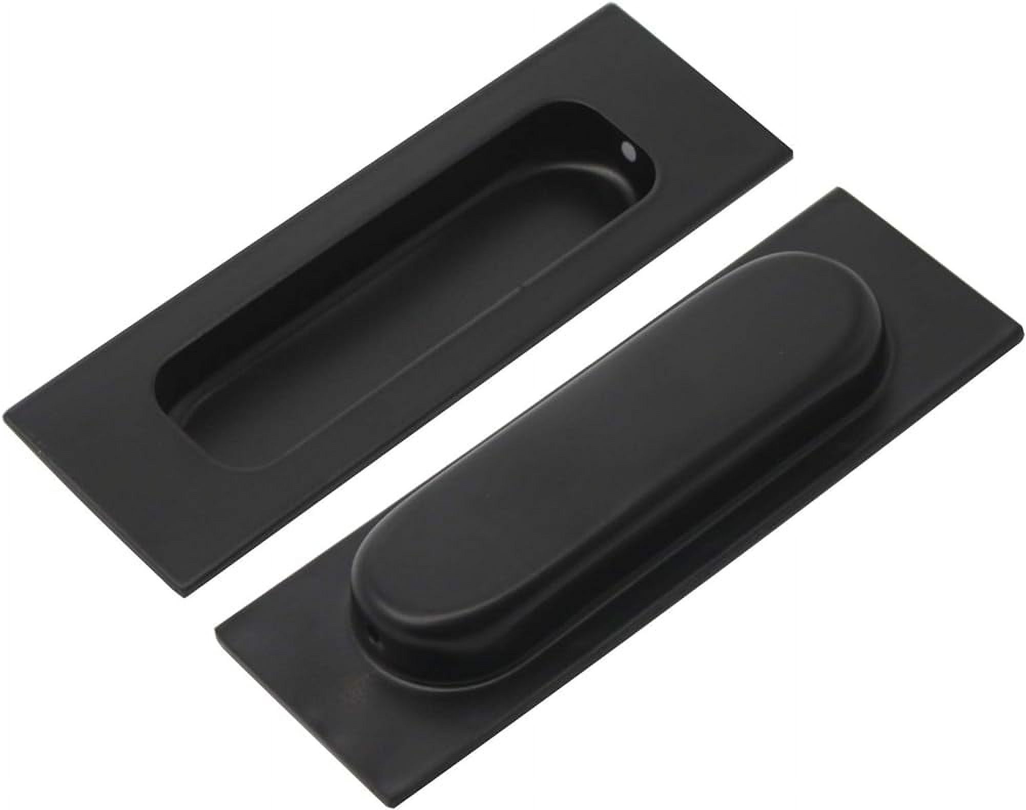 2 Pack Black Interior & Closet Doors Pulls Flush Drawer Door Handles