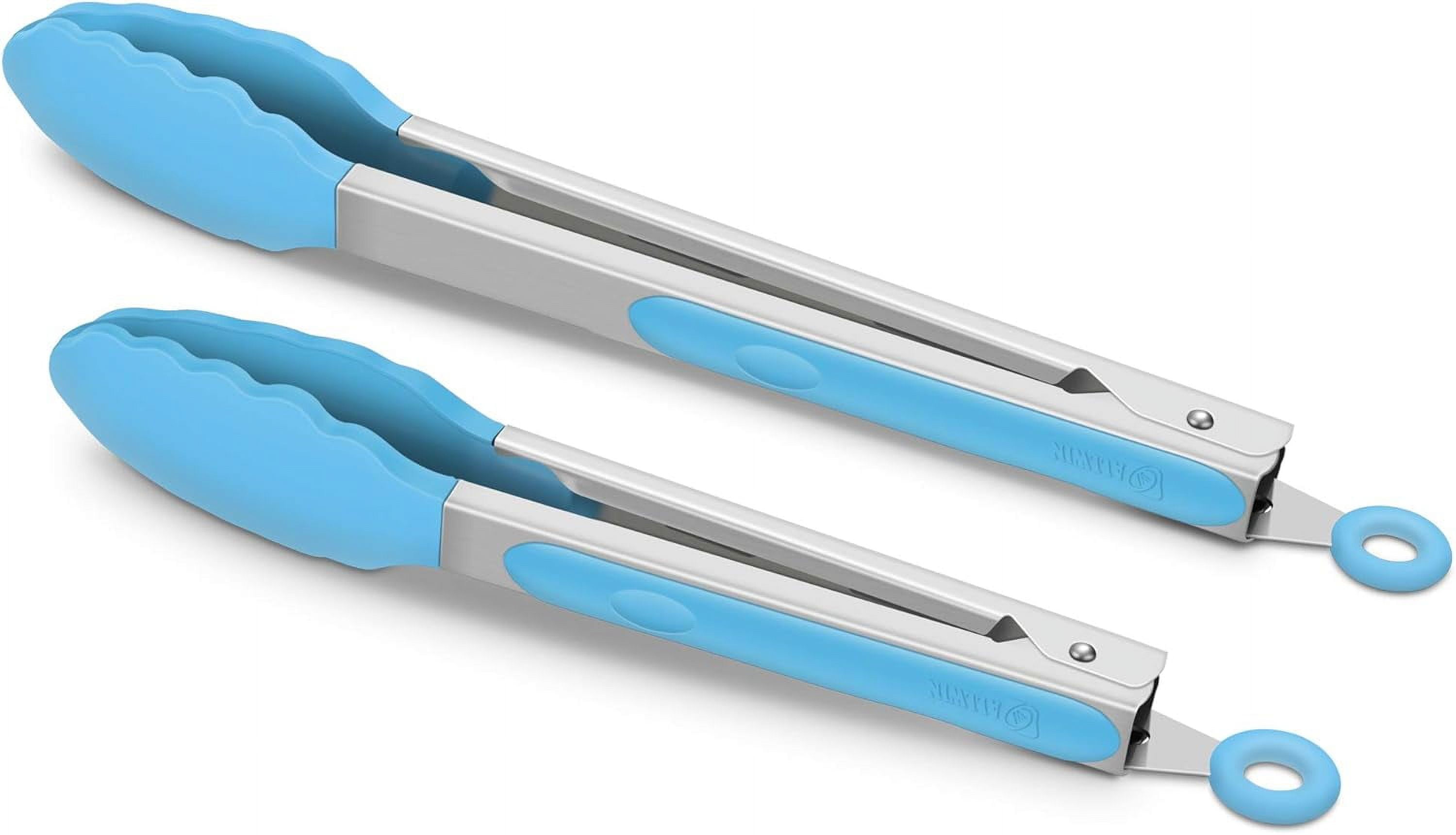 2 Pack Black Kitchen Tongs, Premium Silicone BPA Free Non - View #10